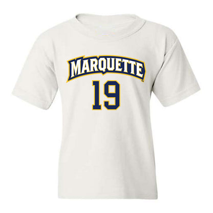 Marquette - NCAA Women's Soccer : Haley Christianson - White Replica Shersey Youth T-Shirt