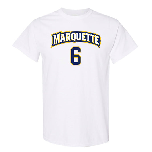 Marquette - NCAA Women's Soccer : Mia Haertle - White Replica Shersey Short Sleeve T-Shirt
