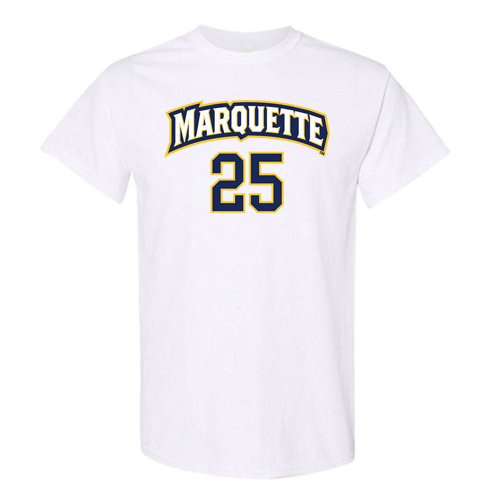 Marquette - NCAA Women's Soccer : Caroline Cline - White Replica Shersey Short Sleeve T-Shirt