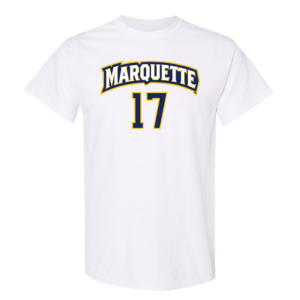 Marquette - NCAA Women's Soccer : Cate Downs - White Replica Shersey Short Sleeve T-Shirt