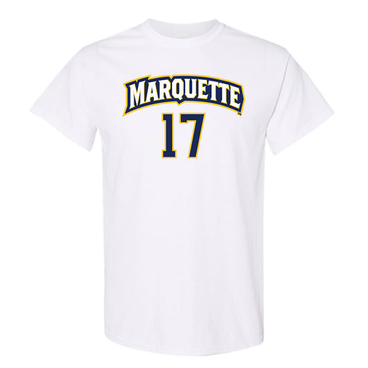 Marquette - NCAA Women's Soccer : Cate Downs - White Replica Shersey Short Sleeve T-Shirt