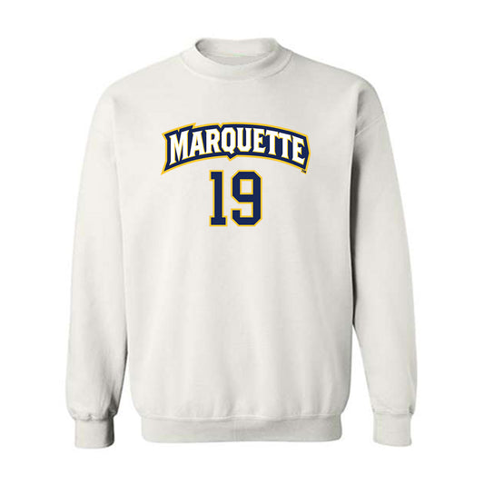 Marquette - NCAA Women's Soccer : Haley Christianson - White Replica Shersey Sweatshirt
