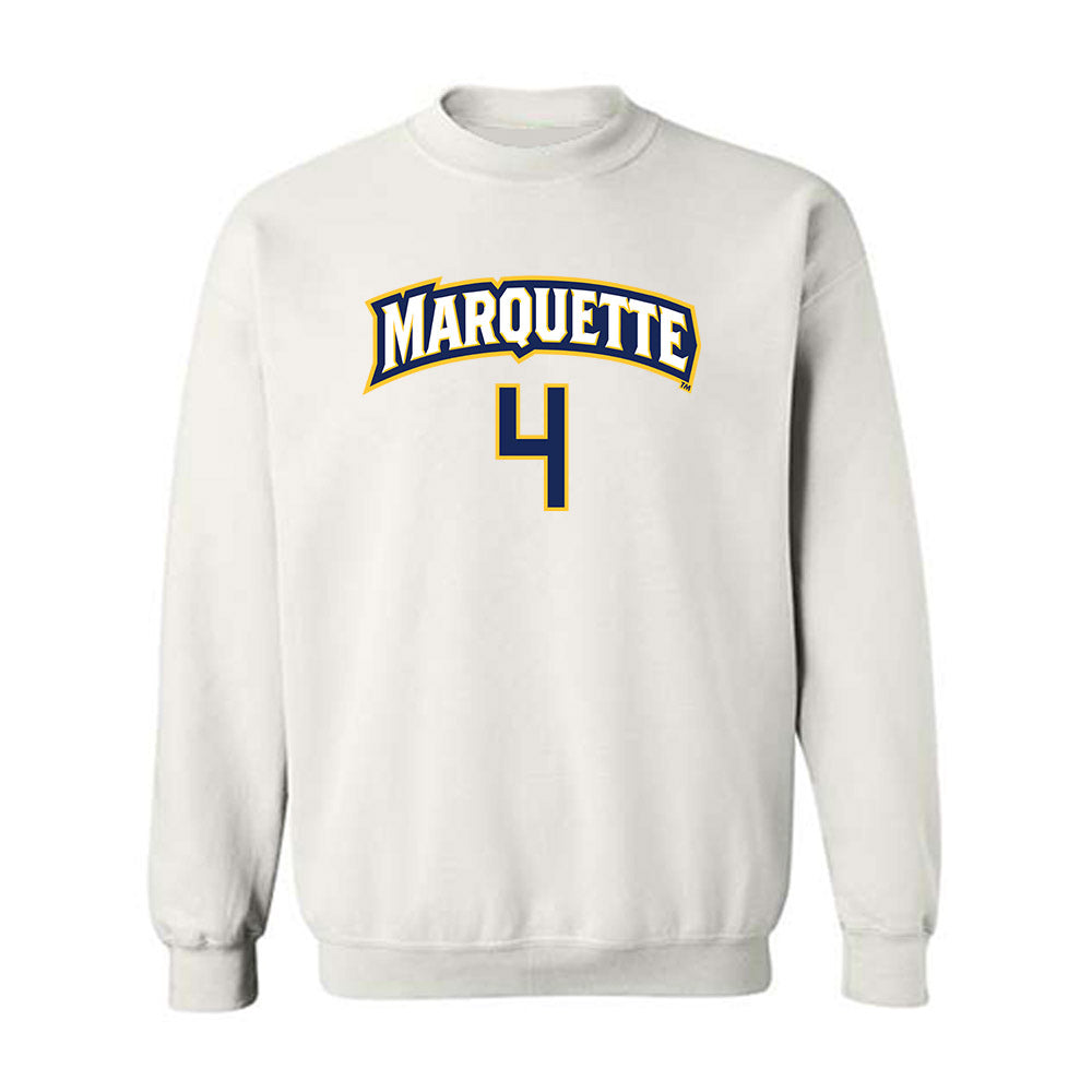 Marquette - NCAA Women's Soccer : Carly Christopher - White Replica Shersey Sweatshirt