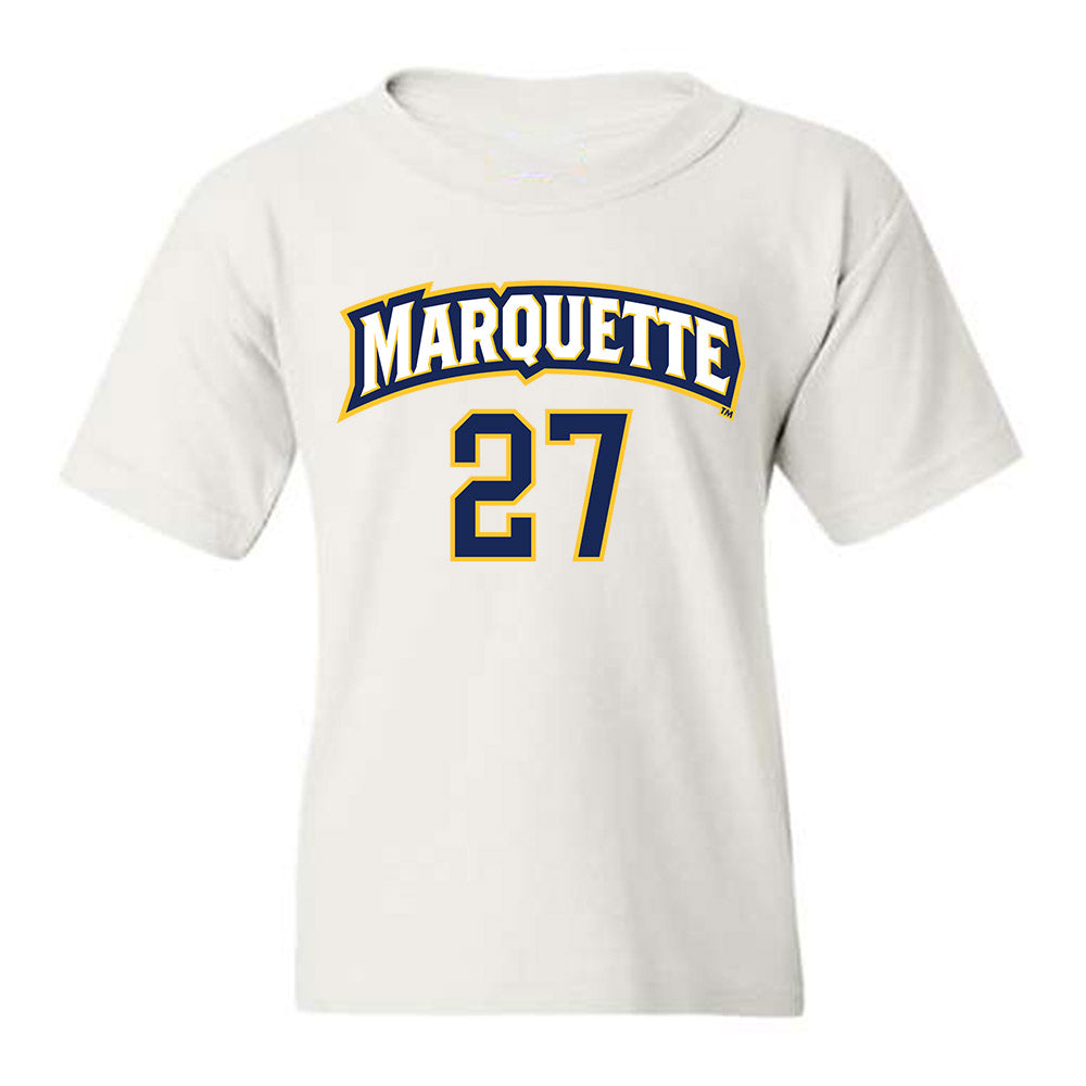 Marquette - NCAA Women's Soccer : Carina Murphy - White Replica Shersey Youth T-Shirt