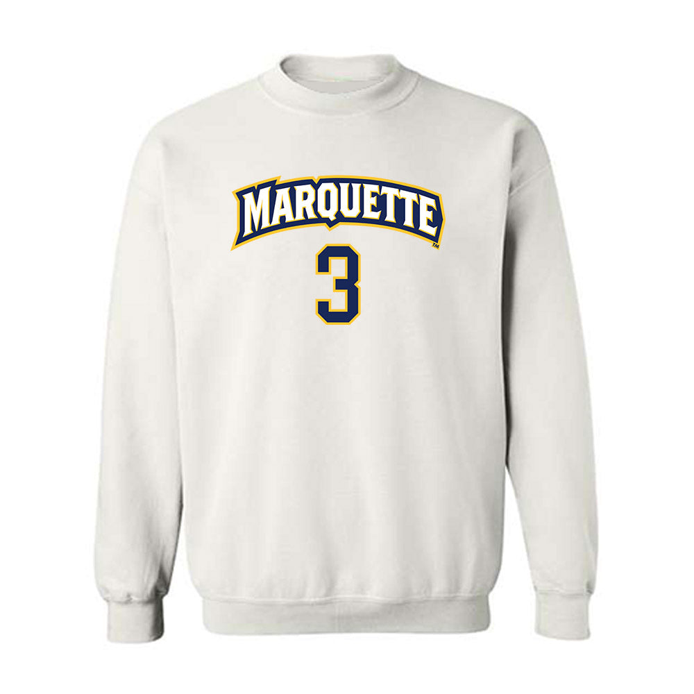 Marquette - NCAA Women's Soccer : Molly Keiper - White Replica Shersey Sweatshirt