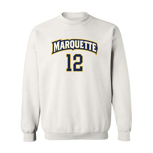 Marquette - NCAA Women's Soccer : Brentell Handley - White Replica Shersey Sweatshirt