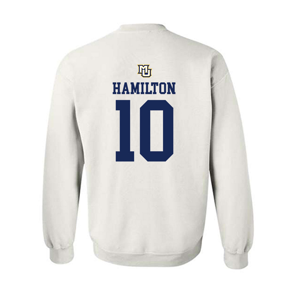 Marquette - NCAA Women's Volleyball : Aubrey Hamilton - White Replica Shersey Sweatshirt