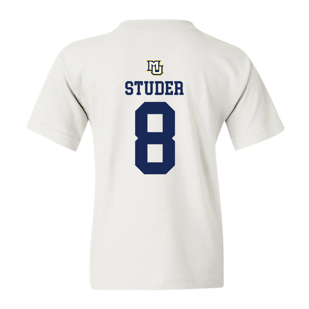 Marquette - NCAA Women's Volleyball : Adriana Studer - White Replica Shersey Youth T-Shirt