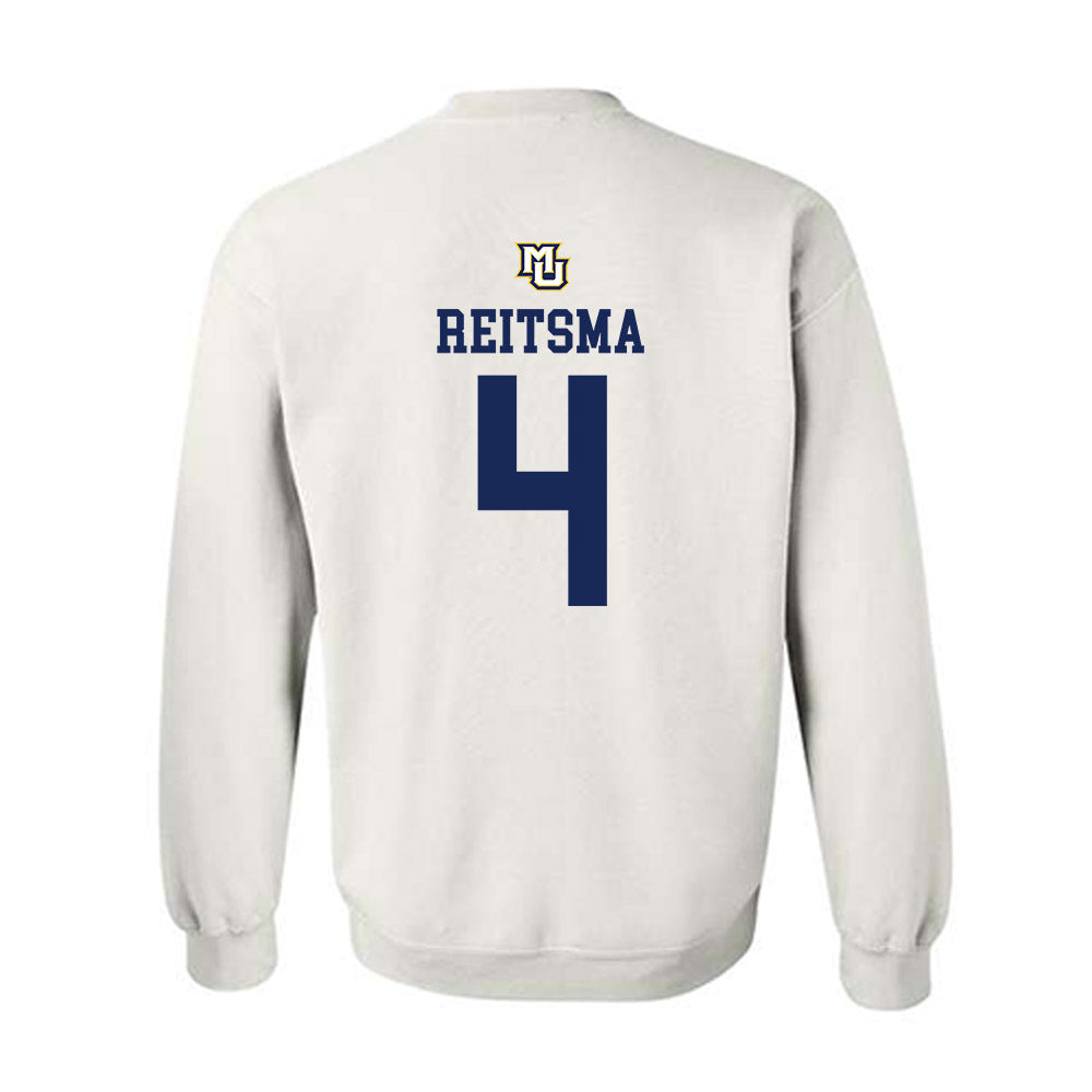 Marquette - NCAA Women's Volleyball : Jenna Reitsma - White Replica Shersey Sweatshirt