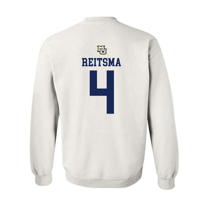 Marquette - NCAA Women's Volleyball : Jenna Reitsma - White Replica Shersey Sweatshirt