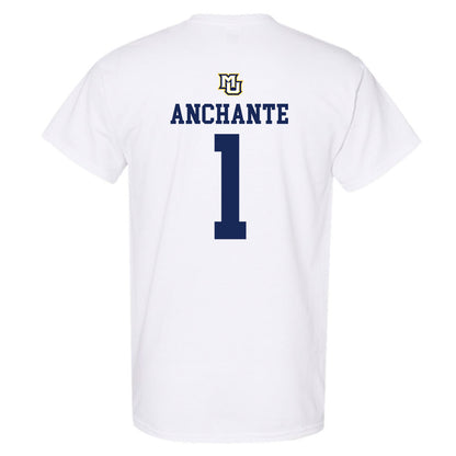 Marquette - NCAA Women's Volleyball : Yadhira Anchante - White Replica Shersey Short Sleeve T-Shirt