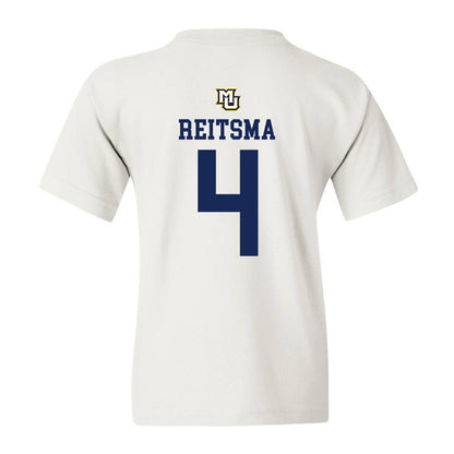 Marquette - NCAA Women's Volleyball : Jenna Reitsma - White Replica Shersey Youth T-Shirt