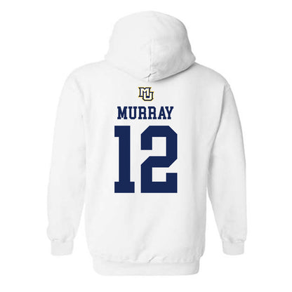 Marquette - NCAA Women's Volleyball : Carsen Murray - White Replica Shersey Hooded Sweatshirt