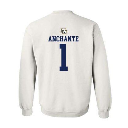 Marquette - NCAA Women's Volleyball : Yadhira Anchante - White Replica Shersey Sweatshirt