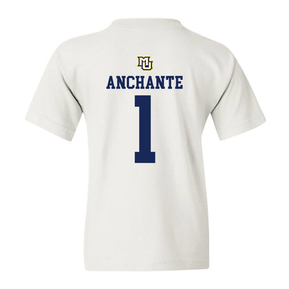 Marquette - NCAA Women's Volleyball : Yadhira Anchante - White Replica Shersey Youth T-Shirt