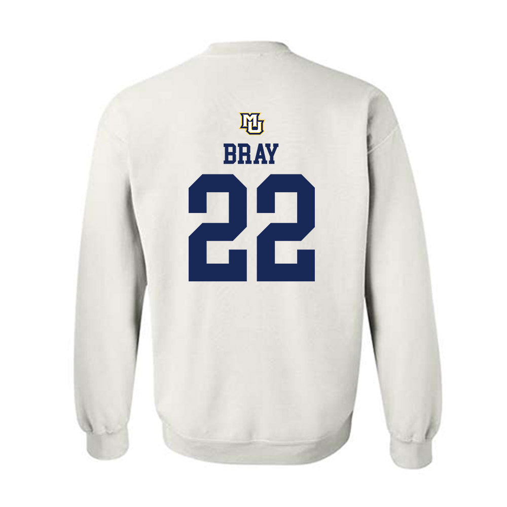 Marquette - NCAA Women's Volleyball : Hattie Bray - White Replica Shersey Sweatshirt