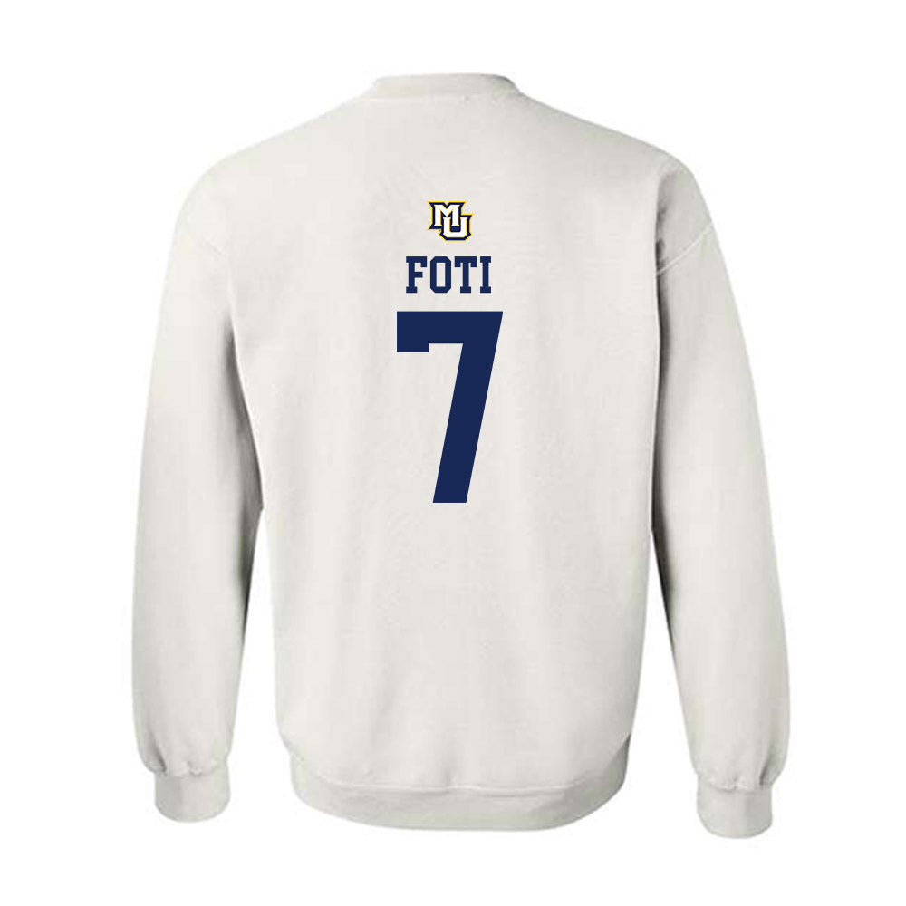 Marquette - NCAA Women's Volleyball : Ella Foti - White Replica Shersey Sweatshirt