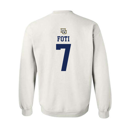 Marquette - NCAA Women's Volleyball : Ella Foti - White Replica Shersey Sweatshirt