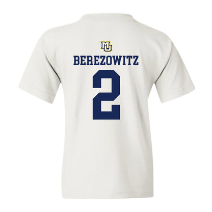 Marquette - NCAA Women's Volleyball : Molly Berezowitz - White Replica Shersey Youth T-Shirt