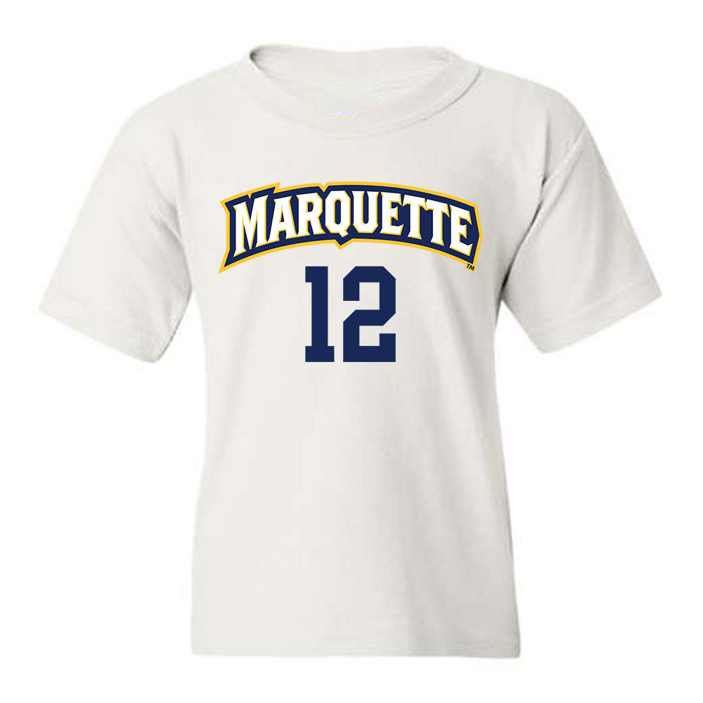 Marquette - NCAA Women's Volleyball : Carsen Murray - White Replica Shersey Youth T-Shirt