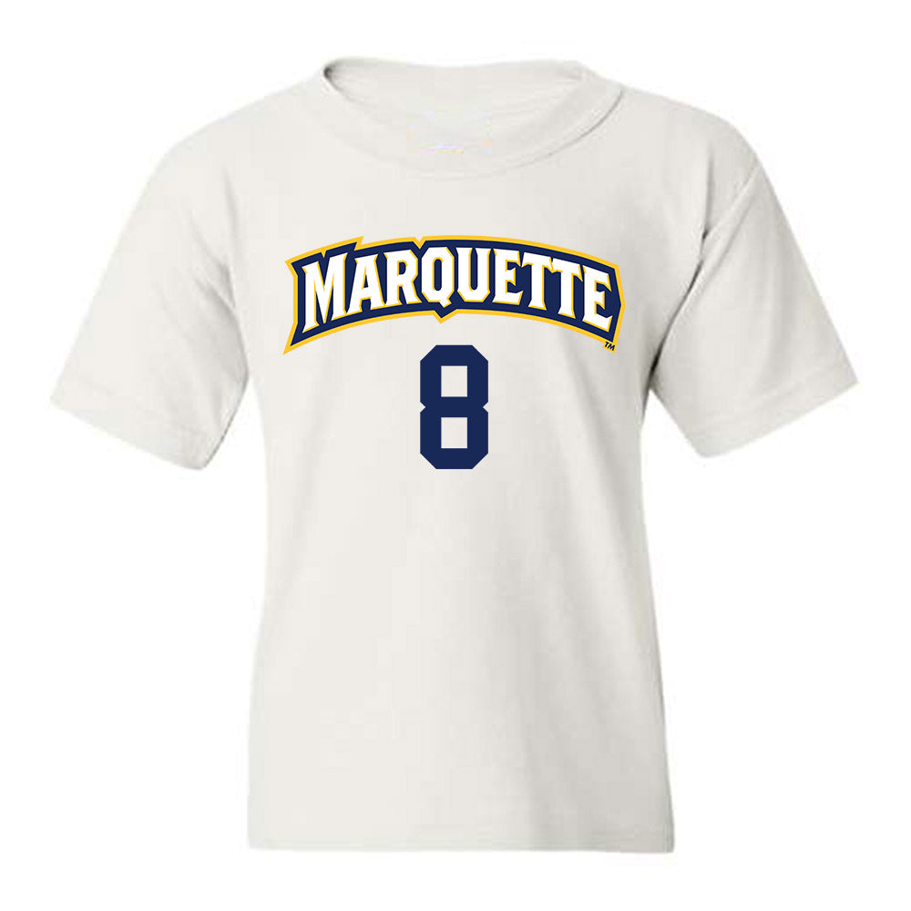 Marquette - NCAA Women's Volleyball : Adriana Studer - White Replica Shersey Youth T-Shirt