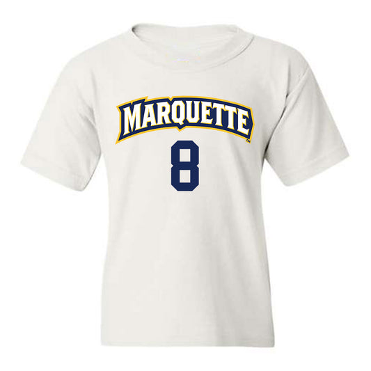 Marquette - NCAA Women's Volleyball : Adriana Studer - White Replica Shersey Youth T-Shirt