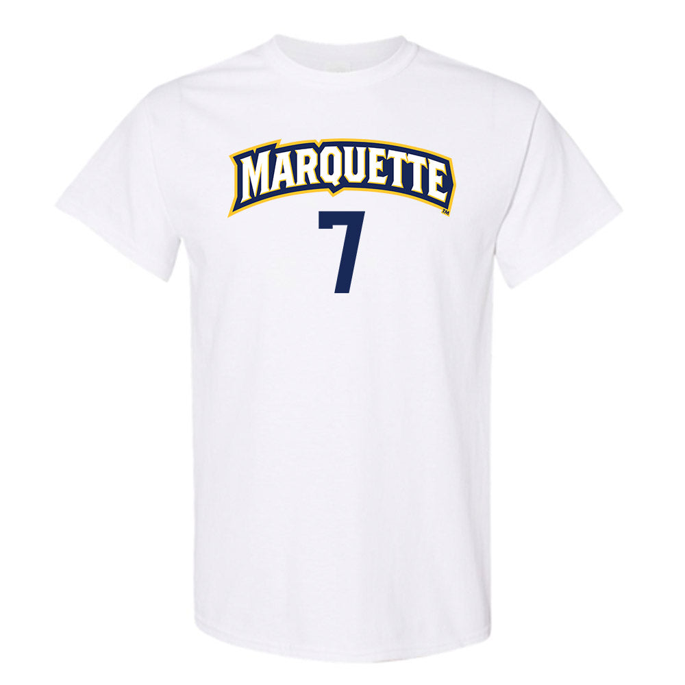 Marquette - NCAA Women's Volleyball : Ella Foti - White Replica Shersey Short Sleeve T-Shirt