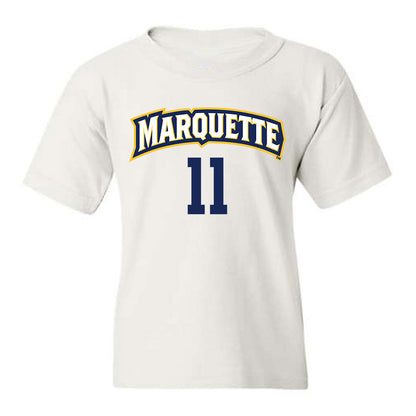 Marquette - NCAA Women's Volleyball : Jadyn Garrison - White Replica Shersey Youth T-Shirt