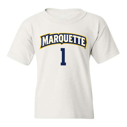 Marquette - NCAA Women's Volleyball : Yadhira Anchante - White Replica Shersey Youth T-Shirt