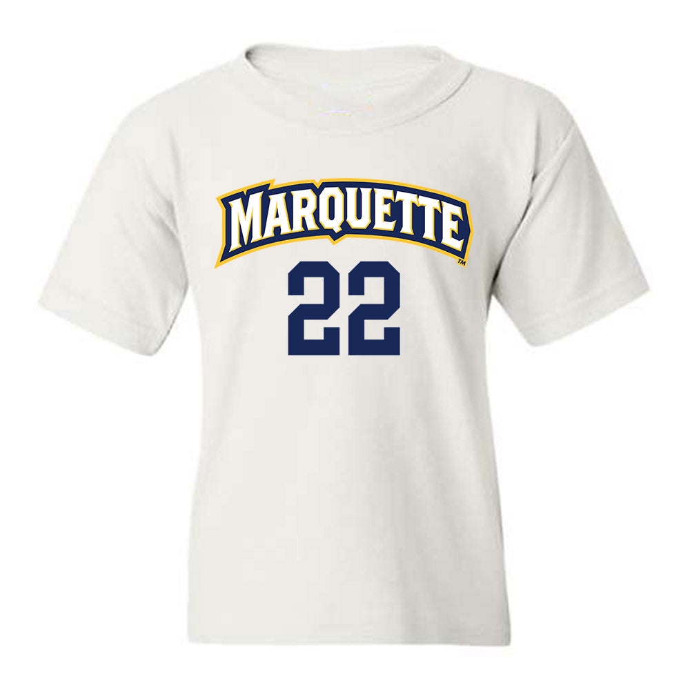 Marquette - NCAA Women's Volleyball : Hattie Bray - White Replica Shersey Youth T-Shirt