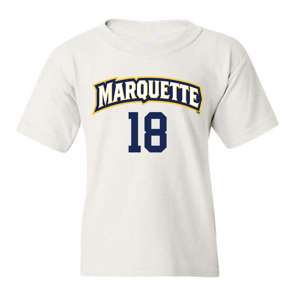 Marquette - NCAA Women's Volleyball : Morgan Daugherty - White Replica Shersey Youth T-Shirt