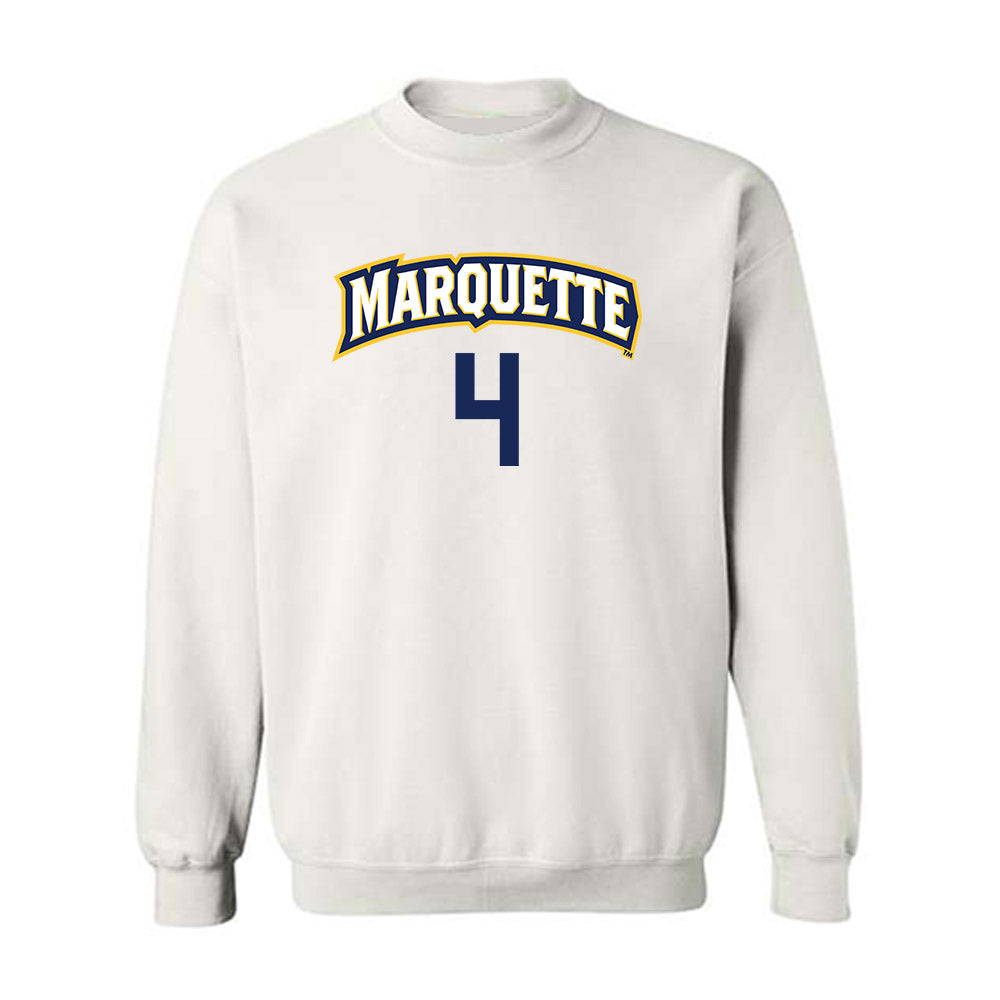 Marquette - NCAA Women's Volleyball : Jenna Reitsma - White Replica Shersey Sweatshirt