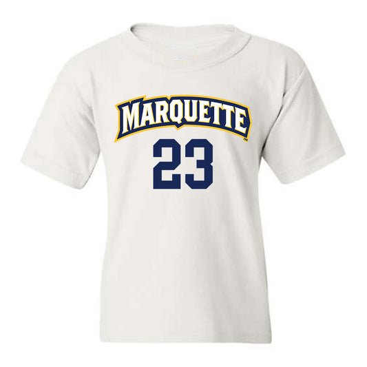 Marquette - NCAA Women's Volleyball : Samantha Naber - White Replica Shersey Youth T-Shirt