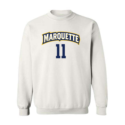 Marquette - NCAA Women's Volleyball : Jadyn Garrison - White Replica Shersey Sweatshirt