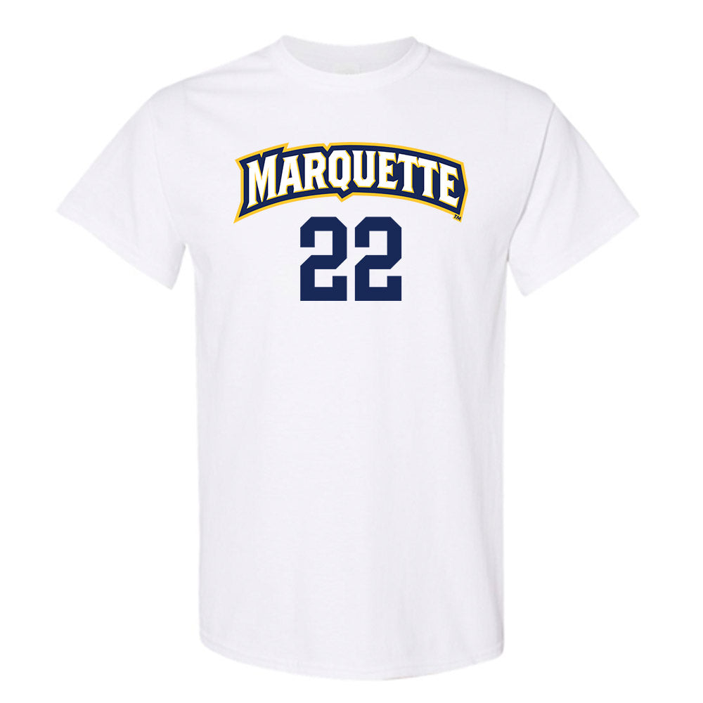 Marquette - NCAA Women's Volleyball : Hattie Bray - White Replica Shersey Short Sleeve T-Shirt