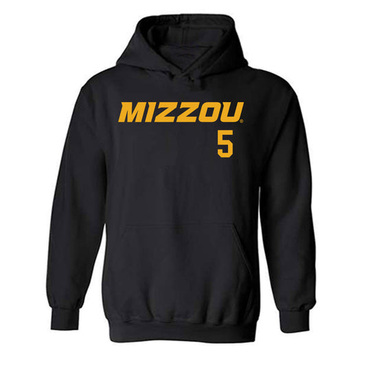Missouri - NCAA Baseball : Brock Daniels - Hooded Sweatshirt Replica Shersey