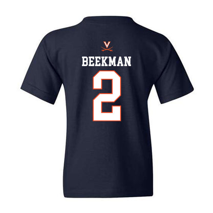 Virginia - NCAA Men's Basketball : Reece Beekman - Youth T-Shirt Replica Shersey