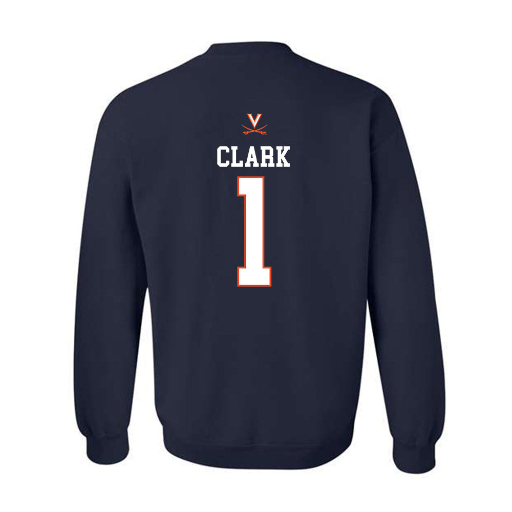 Virginia - NCAA Women's Basketball : Paris Clark - Crewneck Sweatshirt Replica Shersey