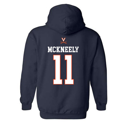 Virginia - NCAA Men's Basketball : Isaac McKneely - Hooded Sweatshirt Replica Shersey