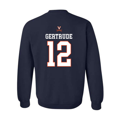 Virginia - NCAA Men's Basketball : Elijah Gertrude - Crewneck Sweatshirt Replica Shersey