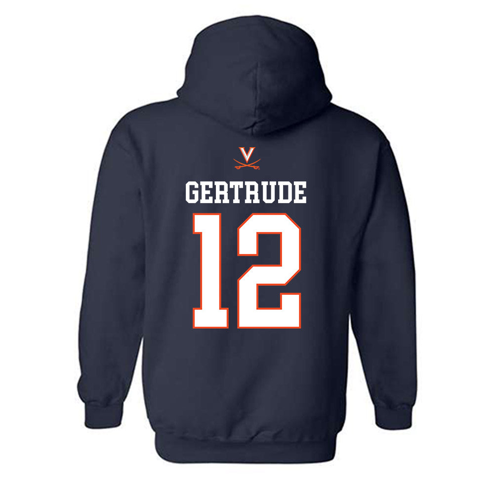 Virginia - NCAA Men's Basketball : Elijah Gertrude - Hooded Sweatshirt Replica Shersey