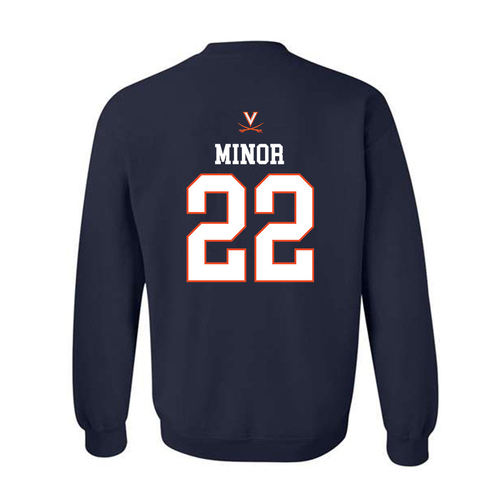 Virginia - NCAA Men's Basketball : Jordan Minor - Crewneck Sweatshirt Replica Shersey