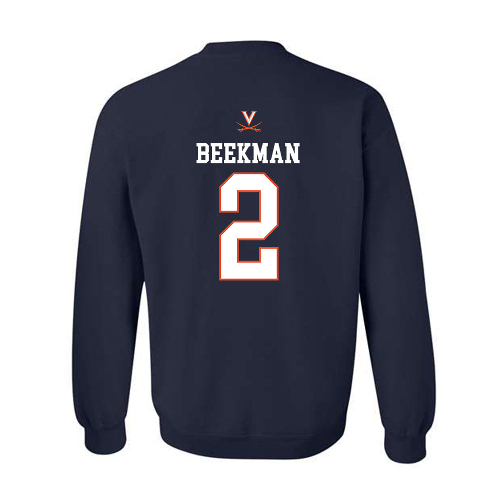 Virginia - NCAA Men's Basketball : Reece Beekman - Crewneck Sweatshirt Replica Shersey