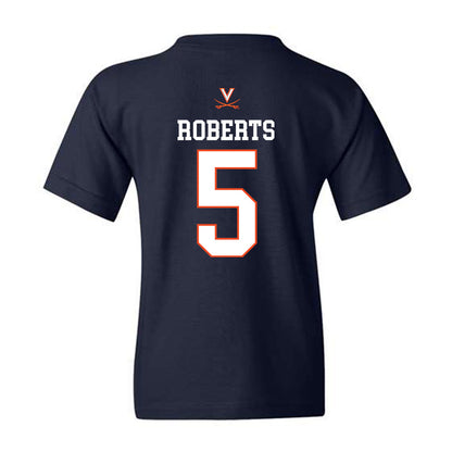 Virginia - NCAA Men's Basketball : Desmond Roberts - Youth T-Shirt Replica Shersey