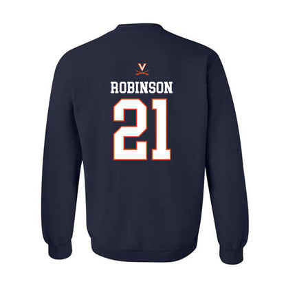 Virginia - NCAA Men's Basketball : Anthony Robinson - Crewneck Sweatshirt Replica Shersey