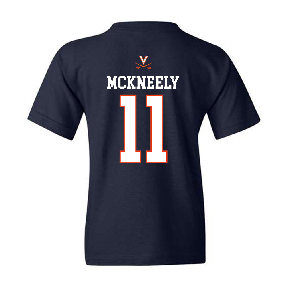 Virginia - NCAA Men's Basketball : Isaac McKneely - Youth T-Shirt Replica Shersey