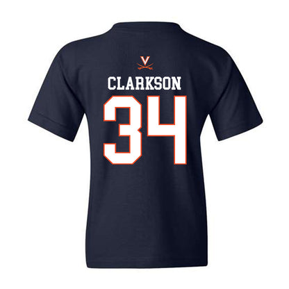 Virginia - NCAA Women's Basketball : London Clarkson - Youth T-Shirt Replica Shersey