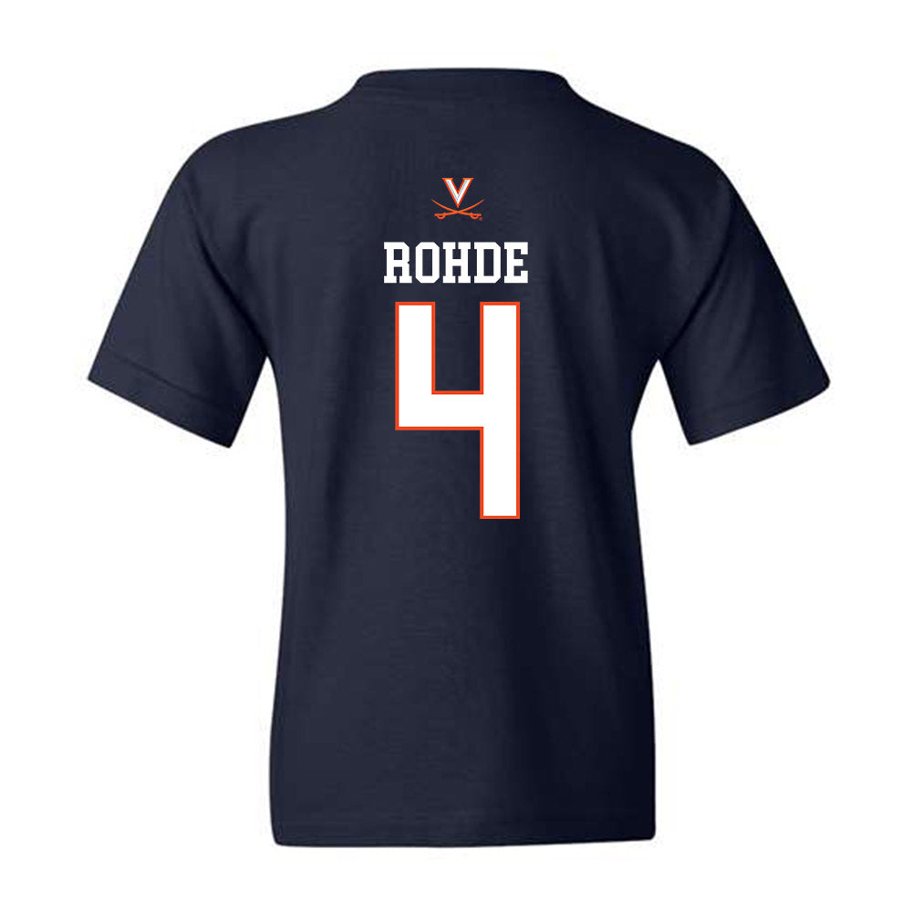 Virginia - NCAA Men's Basketball : Andrew Rohde - Youth T-Shirt Replica Shersey