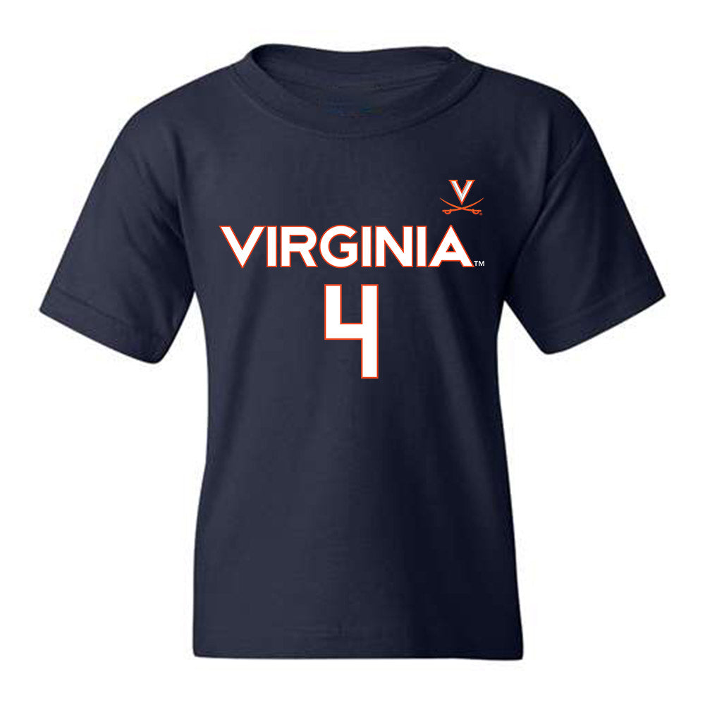 Virginia - NCAA Women's Basketball : Jillian Brown - Youth T-Shirt Replica Shersey