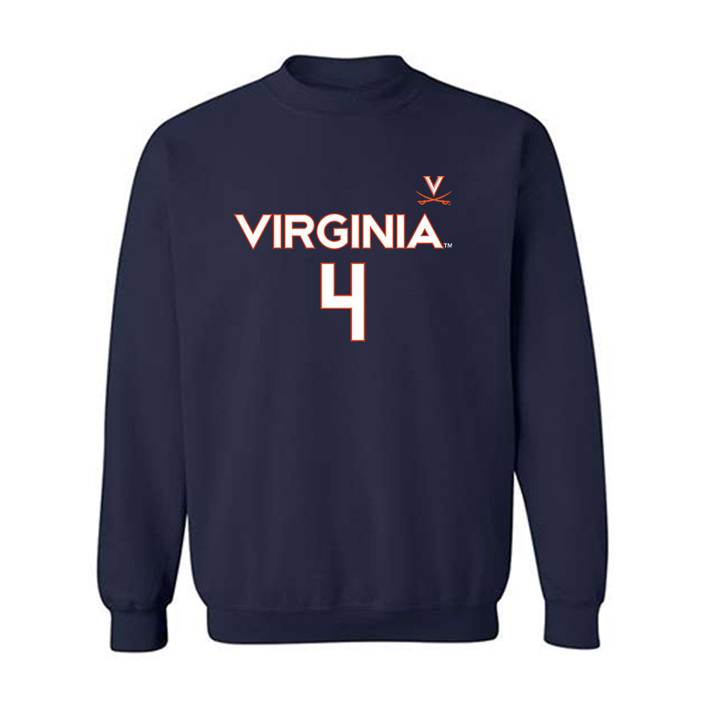 Virginia - NCAA Men's Basketball : Andrew Rohde - Crewneck Sweatshirt Replica Shersey